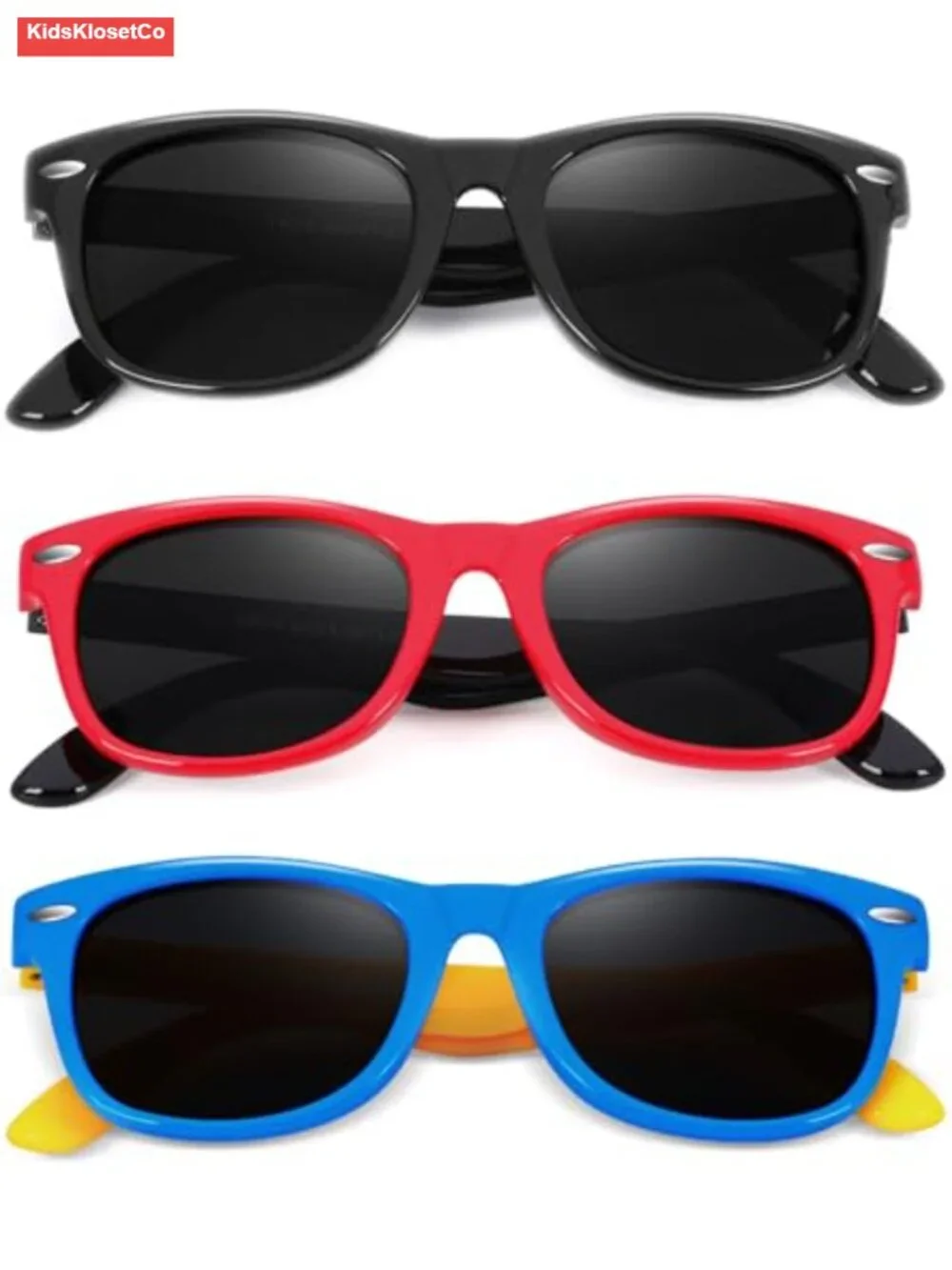 Kids Polarized Sunglasses UV Protection Flexible Rubber TPEE Shades Age 3-9